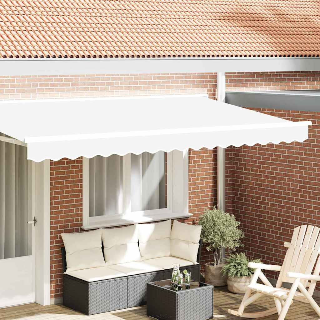 vidaXL Markisenschürzen-Ersatz Weiß 380 x 20 cm Polyester
