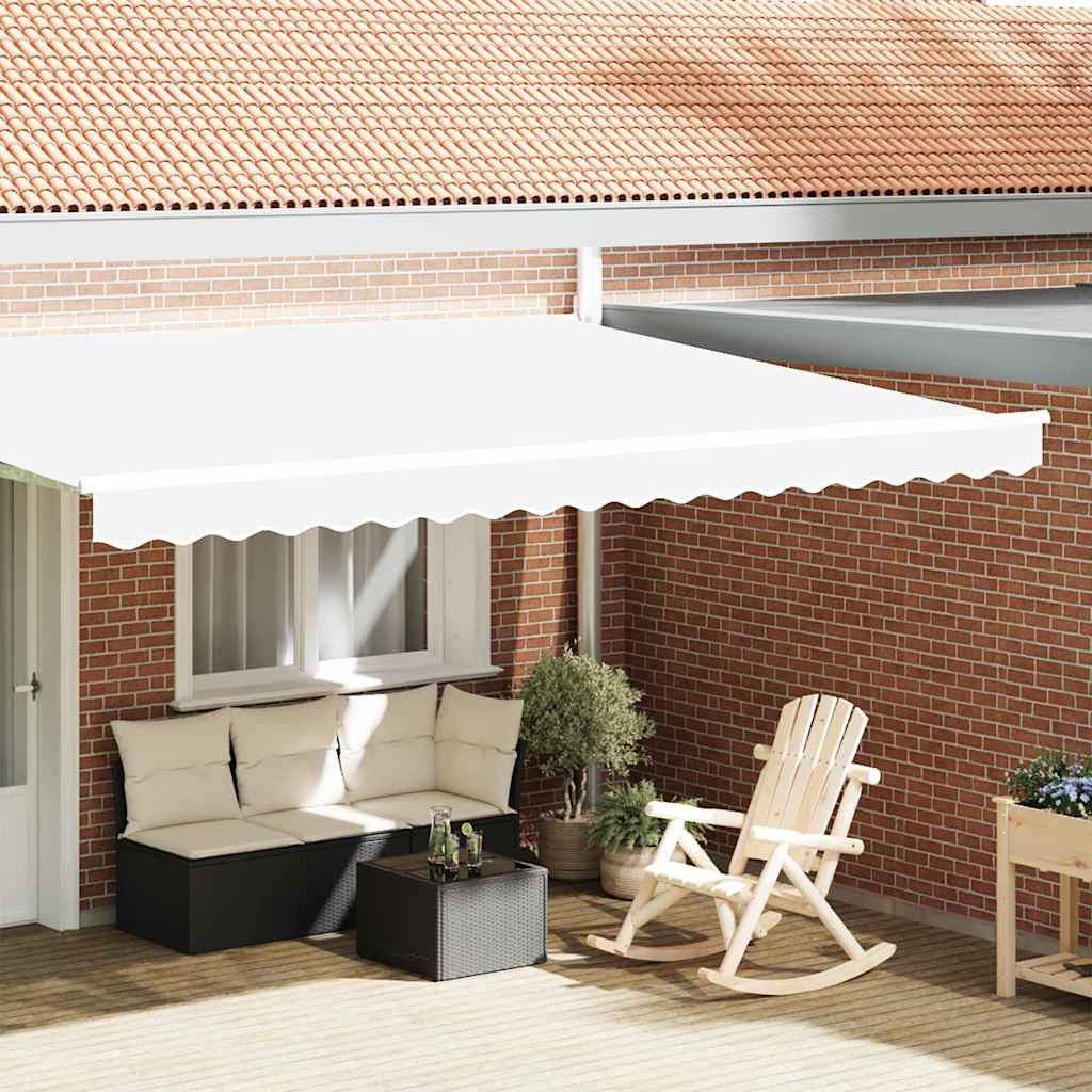 vidaXL Markisenschürzen-Ersatz Weiß 430 x 20 cm Polyester