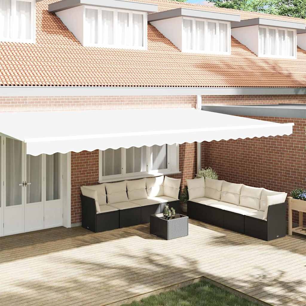 vidaXL Markisenschürzen-Ersatz Weiß 580 x 20 cm Polyester