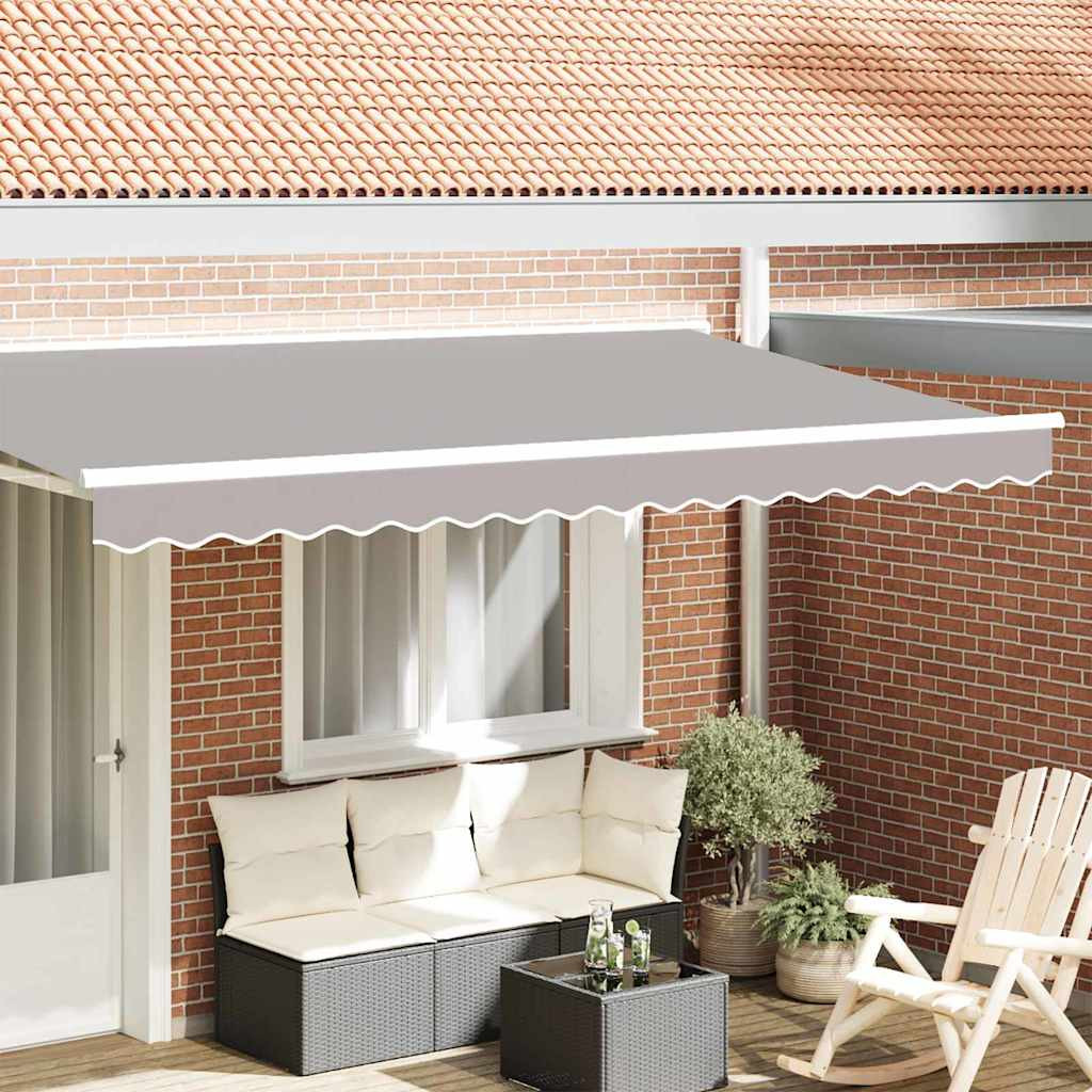 vidaXL Markisenschürzen-Ersatz Hellgrau 380 x 20 cm Polyester