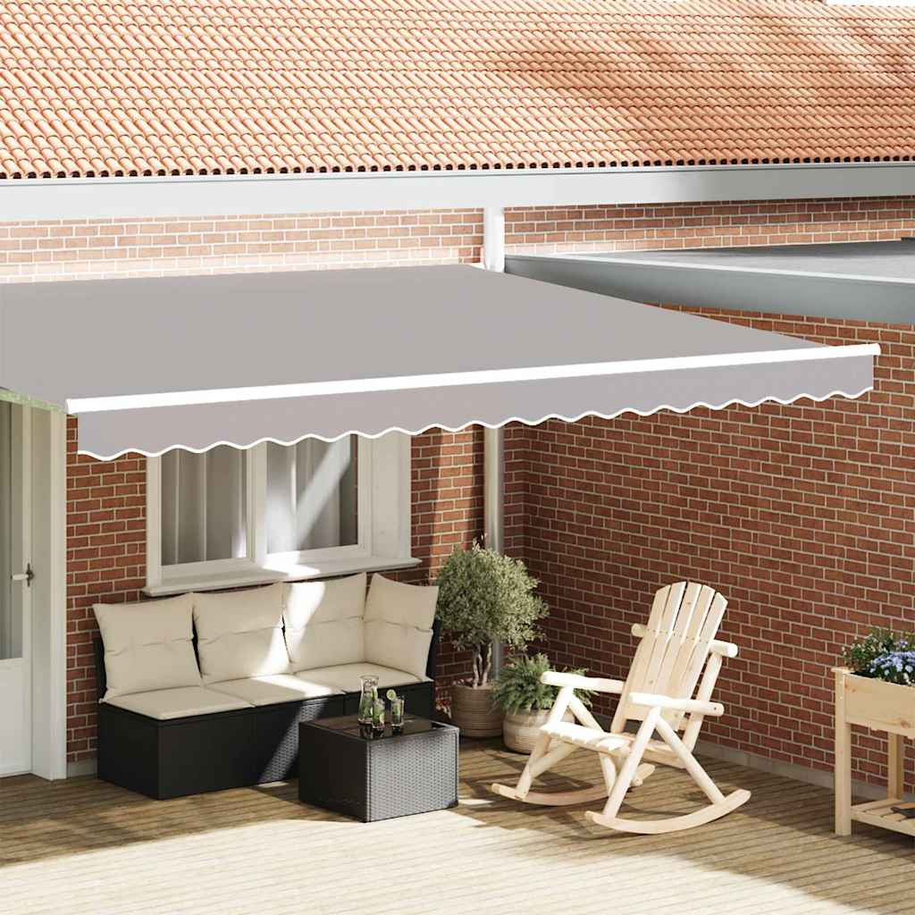 vidaXL Markisenschürzen-Ersatz Hellgrau 430 x 20 cm Polyester
