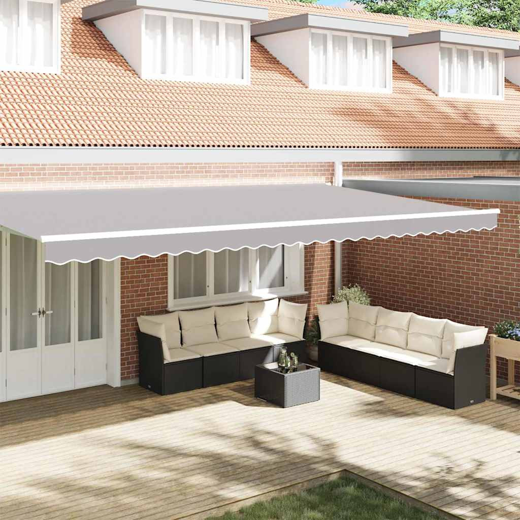 vidaXL Markisenschürzen-Ersatz Hellgrau 580 x 20 cm Polyester