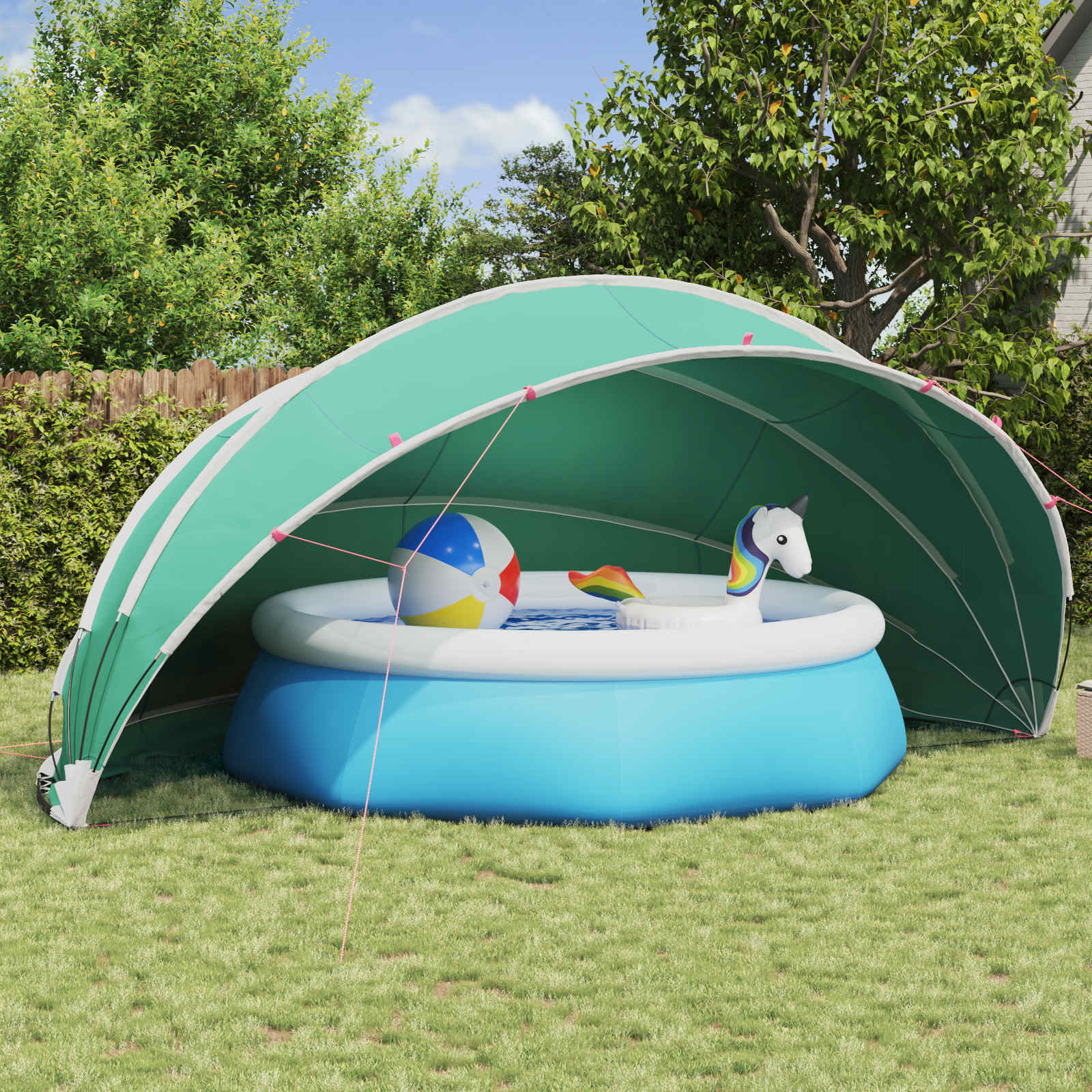 vidaXL Pool-Dome 546 x 516 x 250 cm 185T Polyester mit PU-Beschichtung