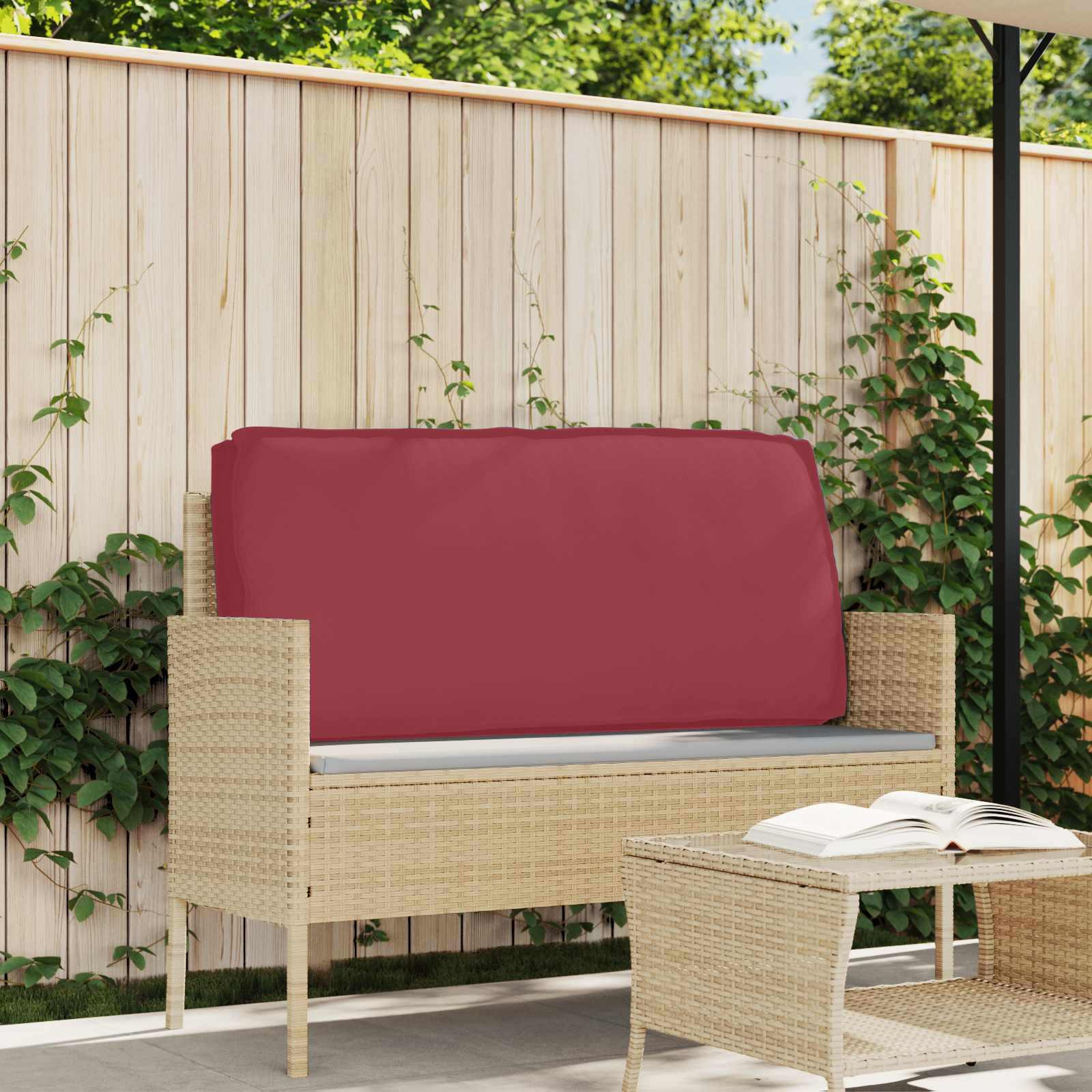 vidaXL Kissen Weinrot 120 x 60 x 12 cm Oxford-Stoff