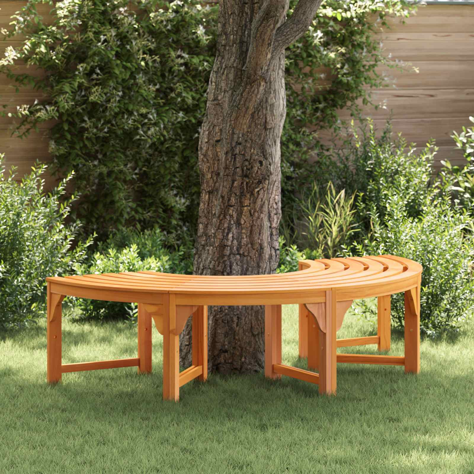 vidaXL Baumbank Natur 160 x 80 x 45cm Massives Eukalyptus Holz