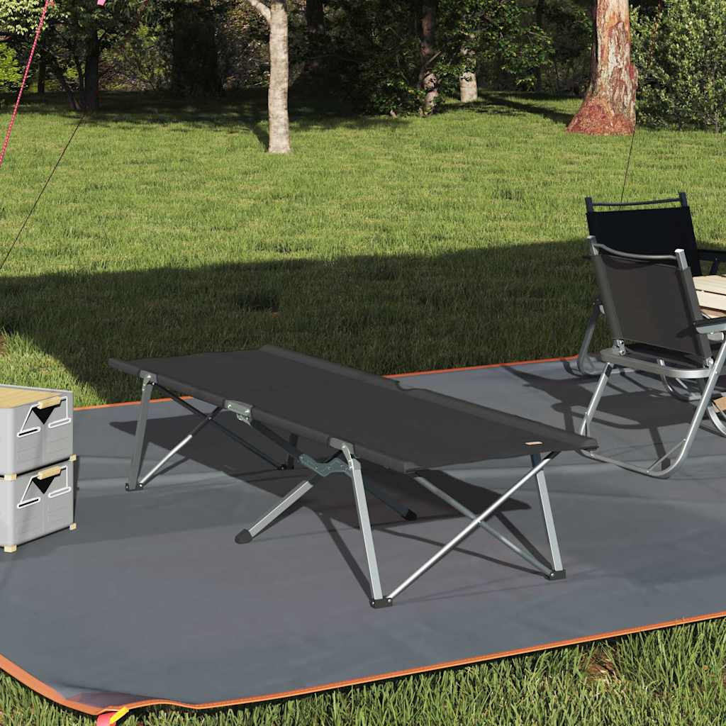 vidaXL Klapp Schlafbett fürs Camping Schwarz 194 x 62,5 x 42,5 cm