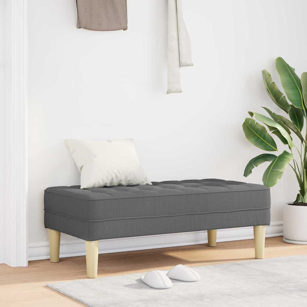 vidaXL Bank mit Kissen Dunkelgrau 113 x 57 x 39 cm Stoff