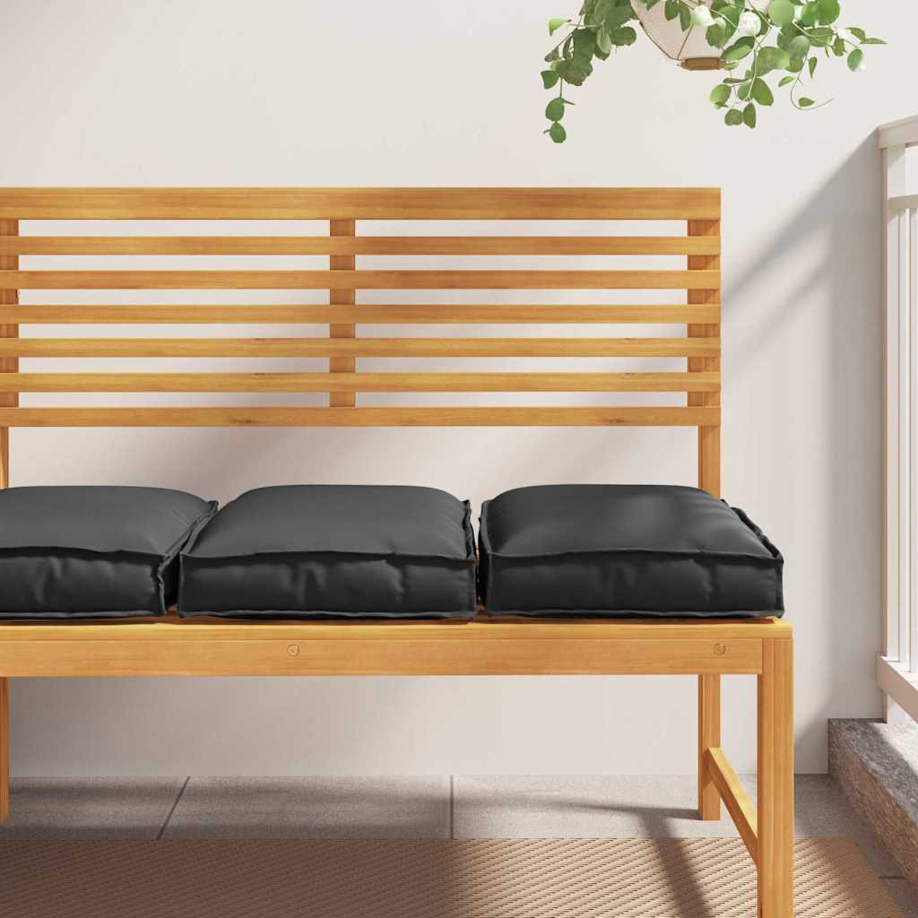vidaXL Kissen 2 pcs Schwarz 40 x 40 x 8 cm Oxford-Stoff