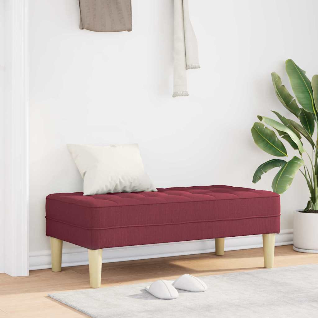 vidaXL Bank mit Kissen Weinrot 113 x 57 x 39 cm Stoff