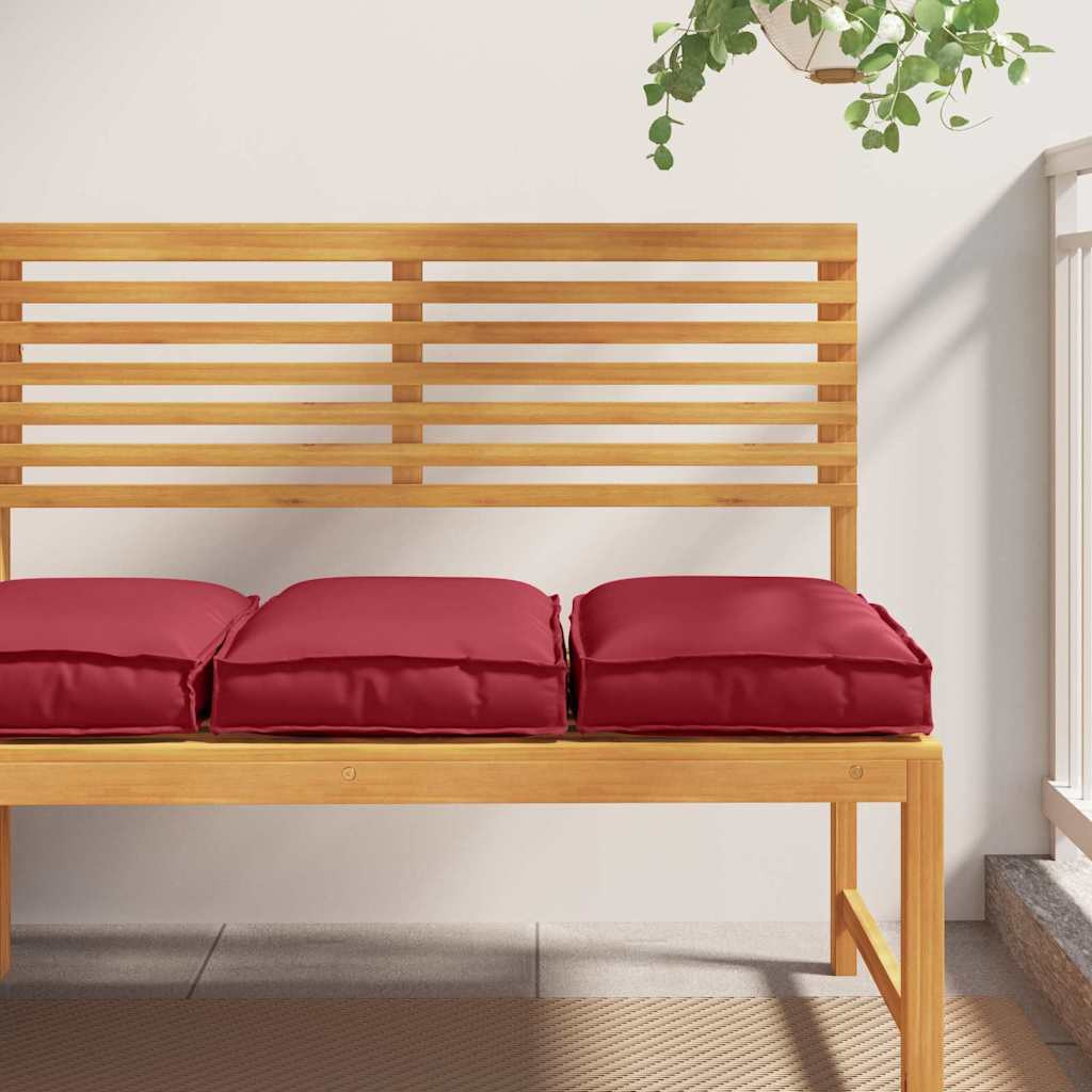 vidaXL Kissen 2 pcs Weinrot 40 x 40 x 8 cm Oxford-Stoff