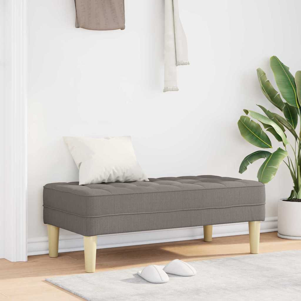 vidaXL Bank mit Kissen Taupe 113 x 57 x 39 cm Stoff