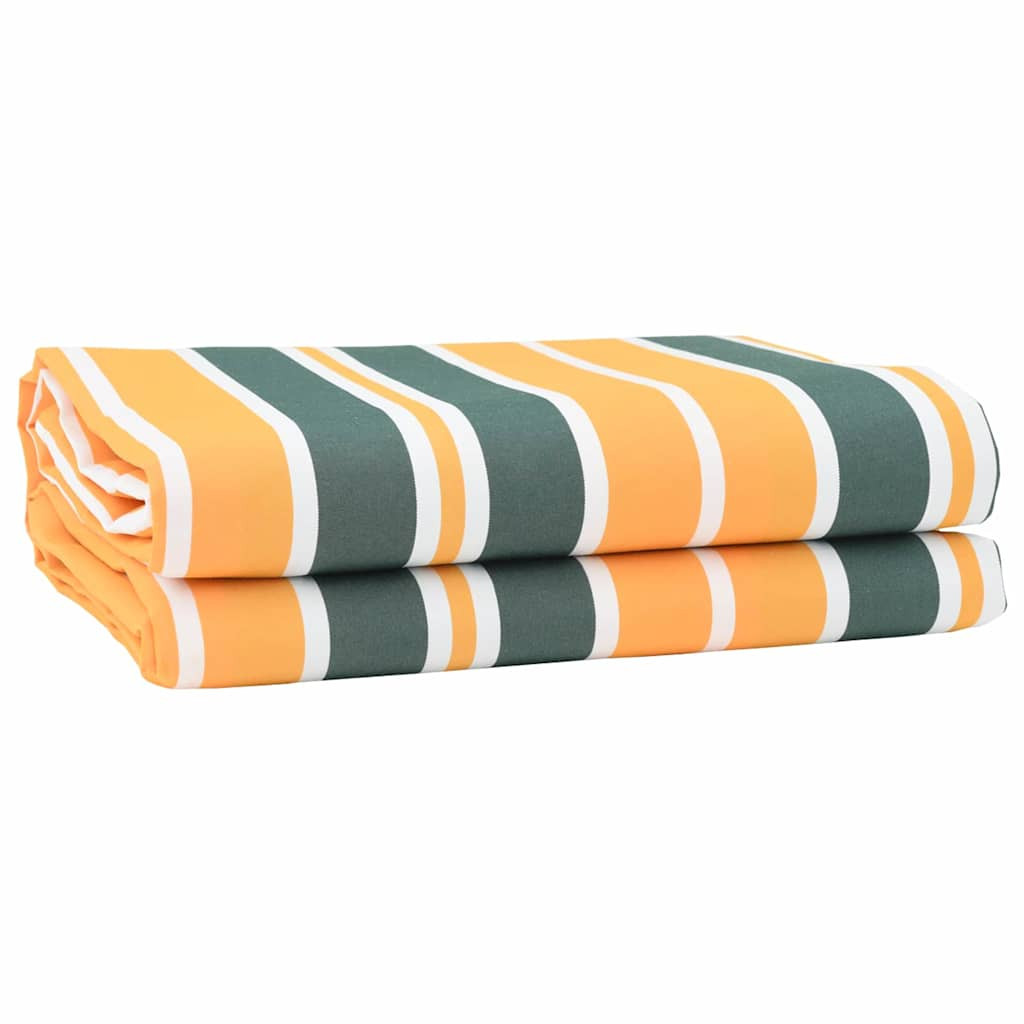 vidaXL Markisenersatzstoff Grün und Gelb 1000 x 160 cm Polyester