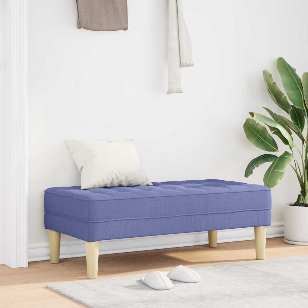 vidaXL Bank mit Kissen Jeans blau 113 x 57 x 39 cm Stoff