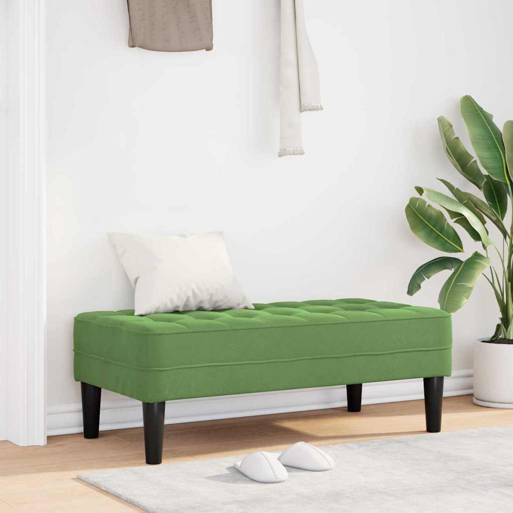 vidaXL Bank mit Kissen Hellgrün 113 x 57 x 39 cm Samt