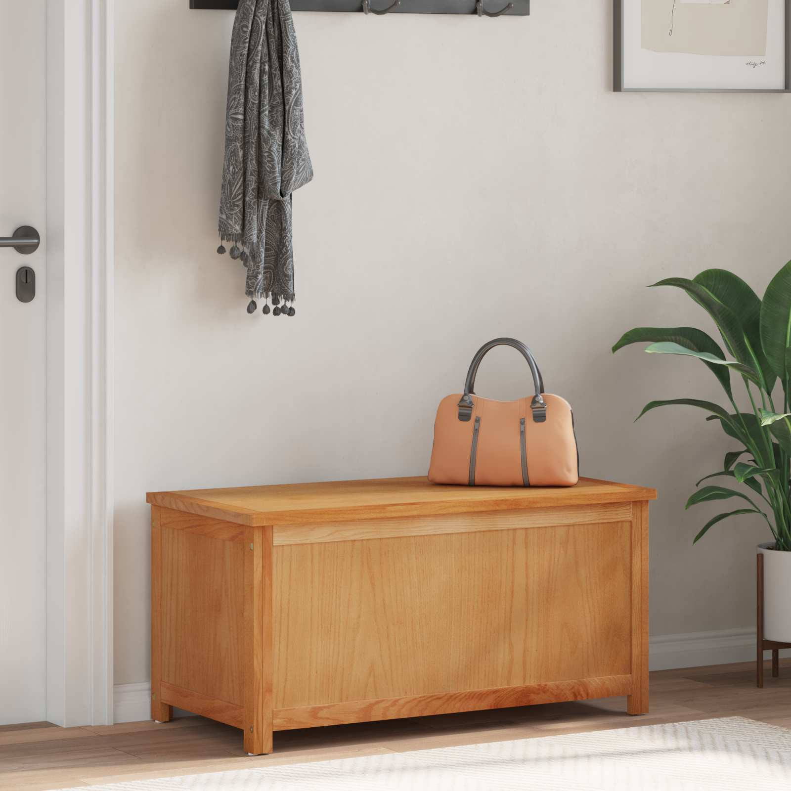 vidaXL Aufbewahrungsbox 90 x 45 x 45 cm Massives Eichenholz