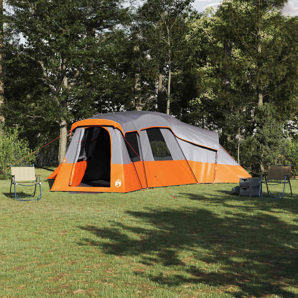 vidaXL Familienzelt mit Dach Grau und Orange 762 x 655 x 218 cm Taft