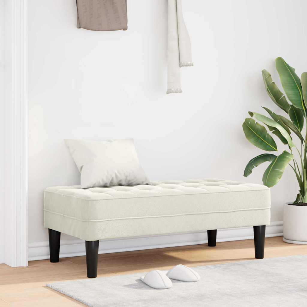 vidaXL Bank mit Kissen Creme 113 x 57 x 39 cm Samt
