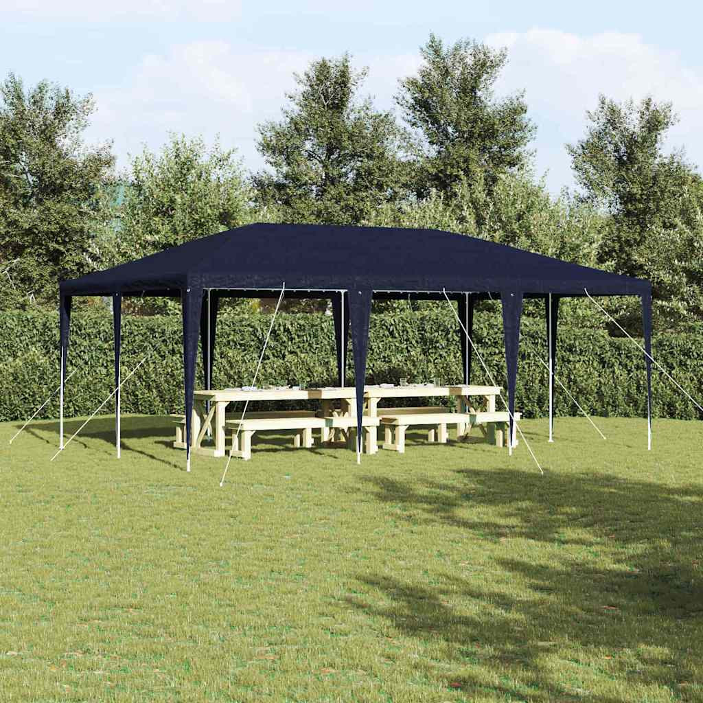 vidaXL Party-Zelt Blau 600 x 400 x 266 cm Polyethylen und Stahl