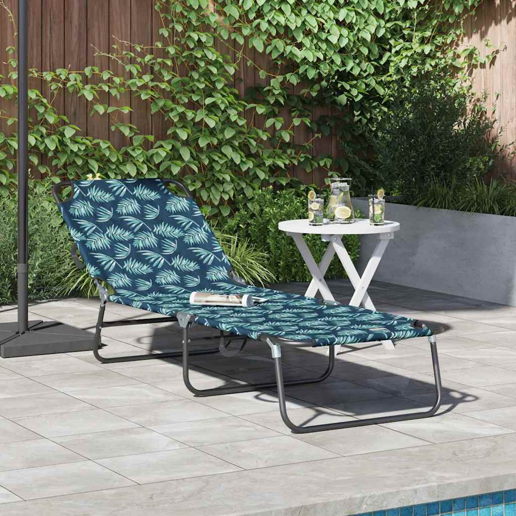 vidaXL Klappbare Sonnenliege Mehrfarbig 188 x 57 x 86,5 cm Polyester