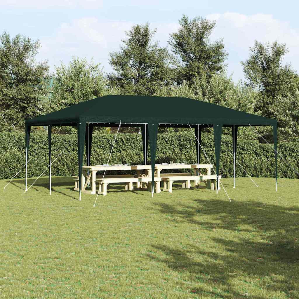 vidaXL Party-Zelt Grün 600 x 400 x 266 cm Polyethylen und Stahl