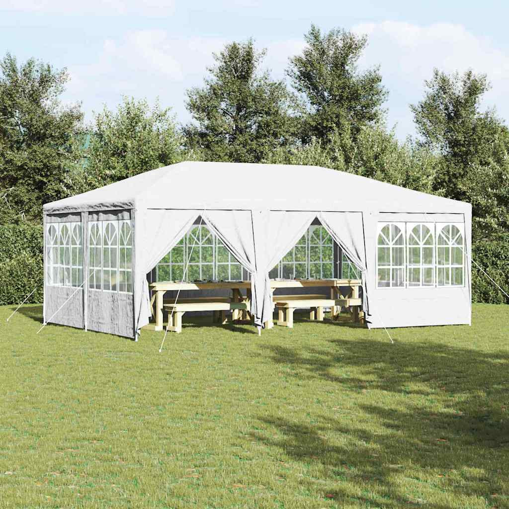 vidaXL Party-Zelt Weiß 600 x 400 x 266 cm Polyethylen