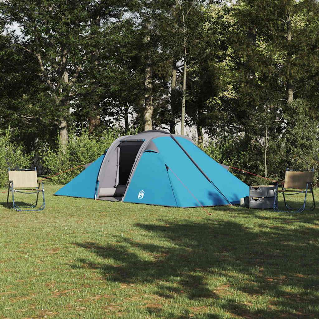 vidaXL Tunnelzelt mit Dach mit Speicher Blau 510 x 240 x 156 cm Taft