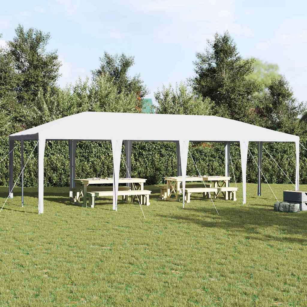 vidaXL Party-Zelt Weiß 800 x 400 x 266 cm Polyethylen und Stahl