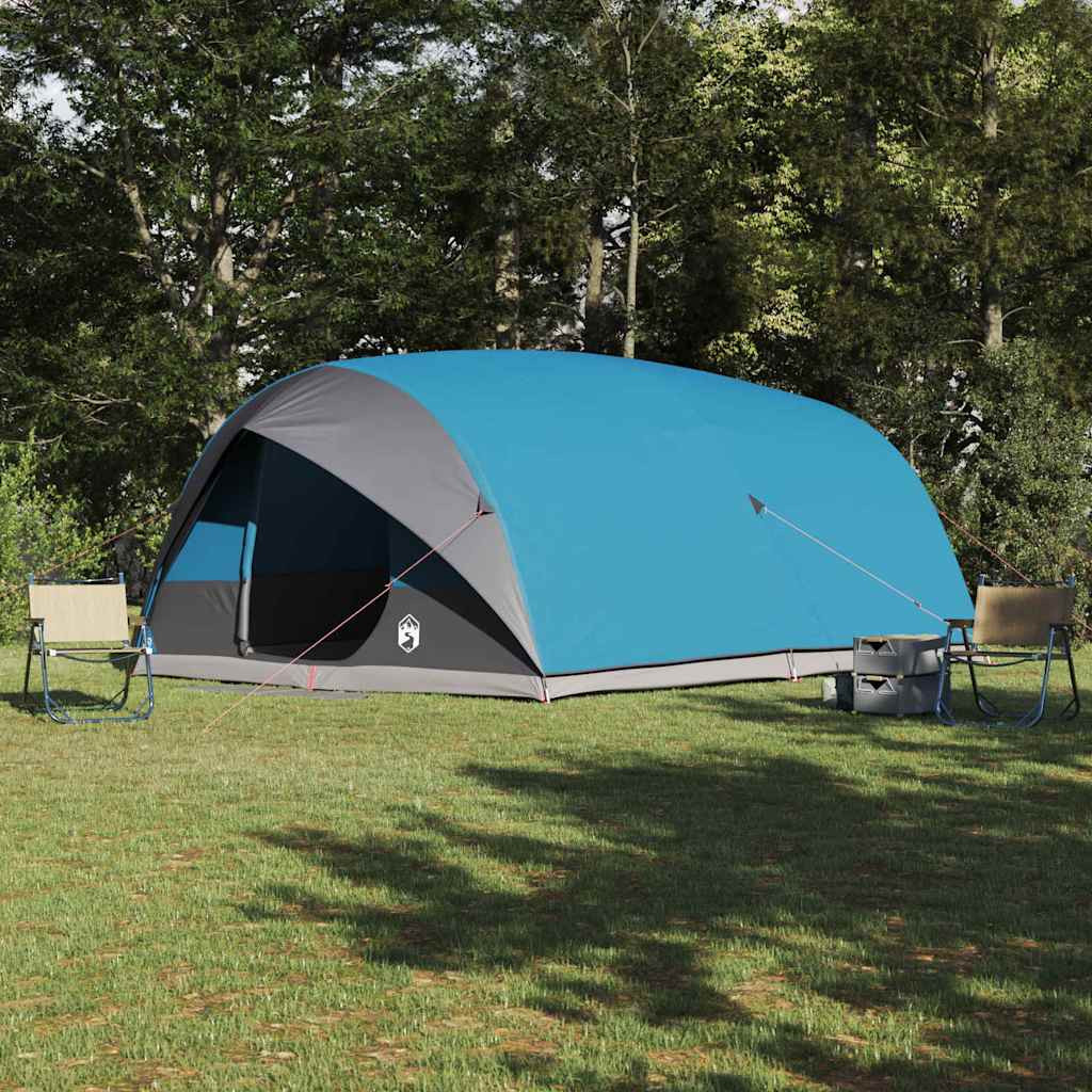 vidaXL Tunnelzelt mit Dach mit Speicher Blau 500 x 348 x 200 cm Taft