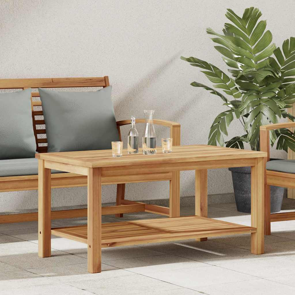 vidaXL Couchtisch mit Speicher Braun 90 x 50 x 45 cm Massivholz Teak