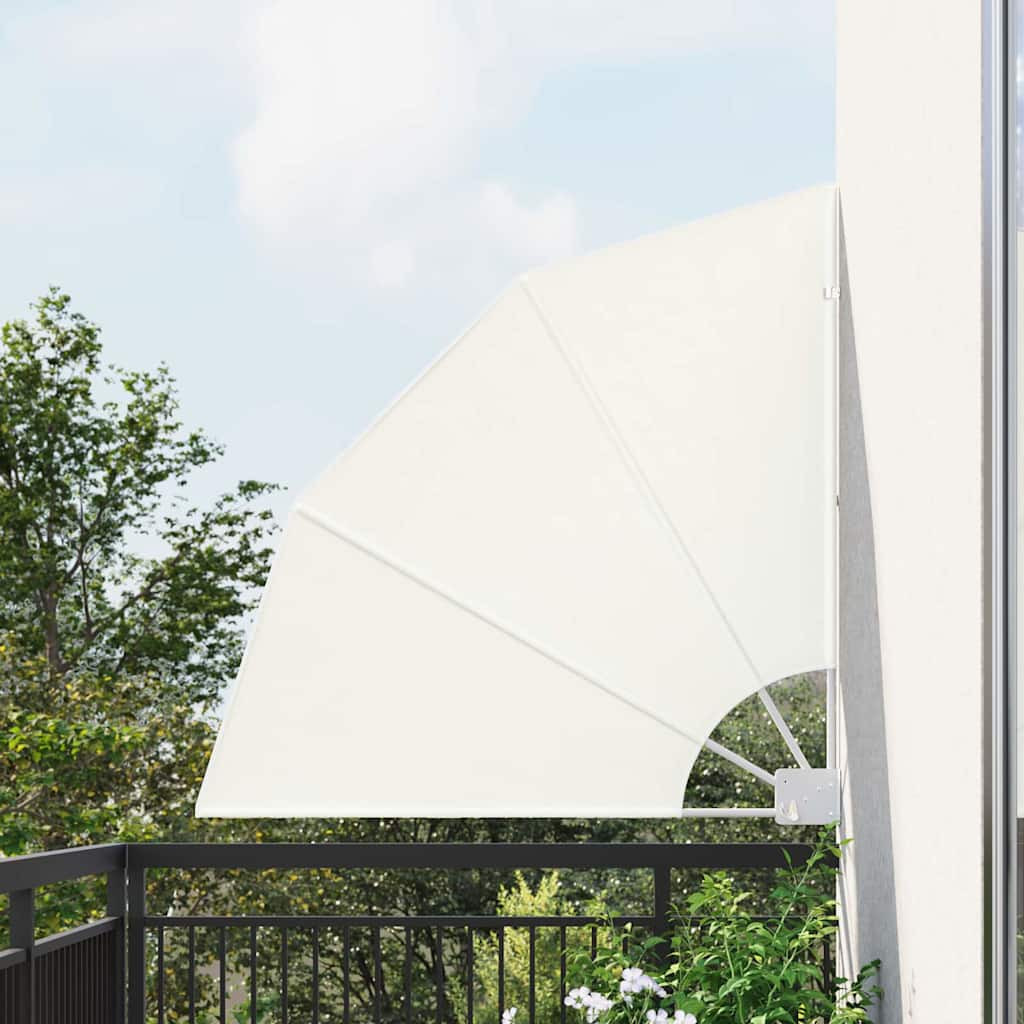 vidaXL Balkon Sichtschutz 115 x 115 cm Polyester Creme