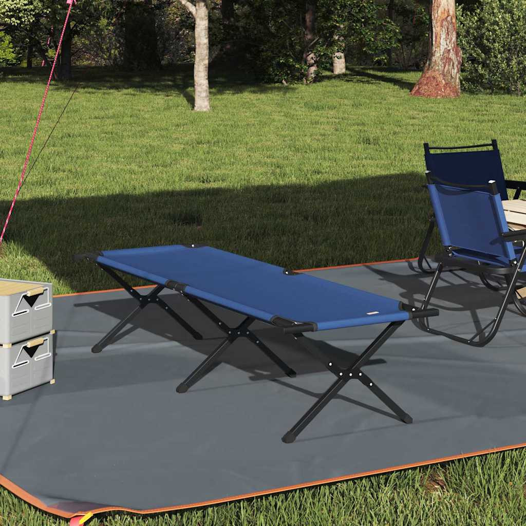 vidaXL Klapp Schlafbett fürs Camping Blau 193 x 69 x 45 cm