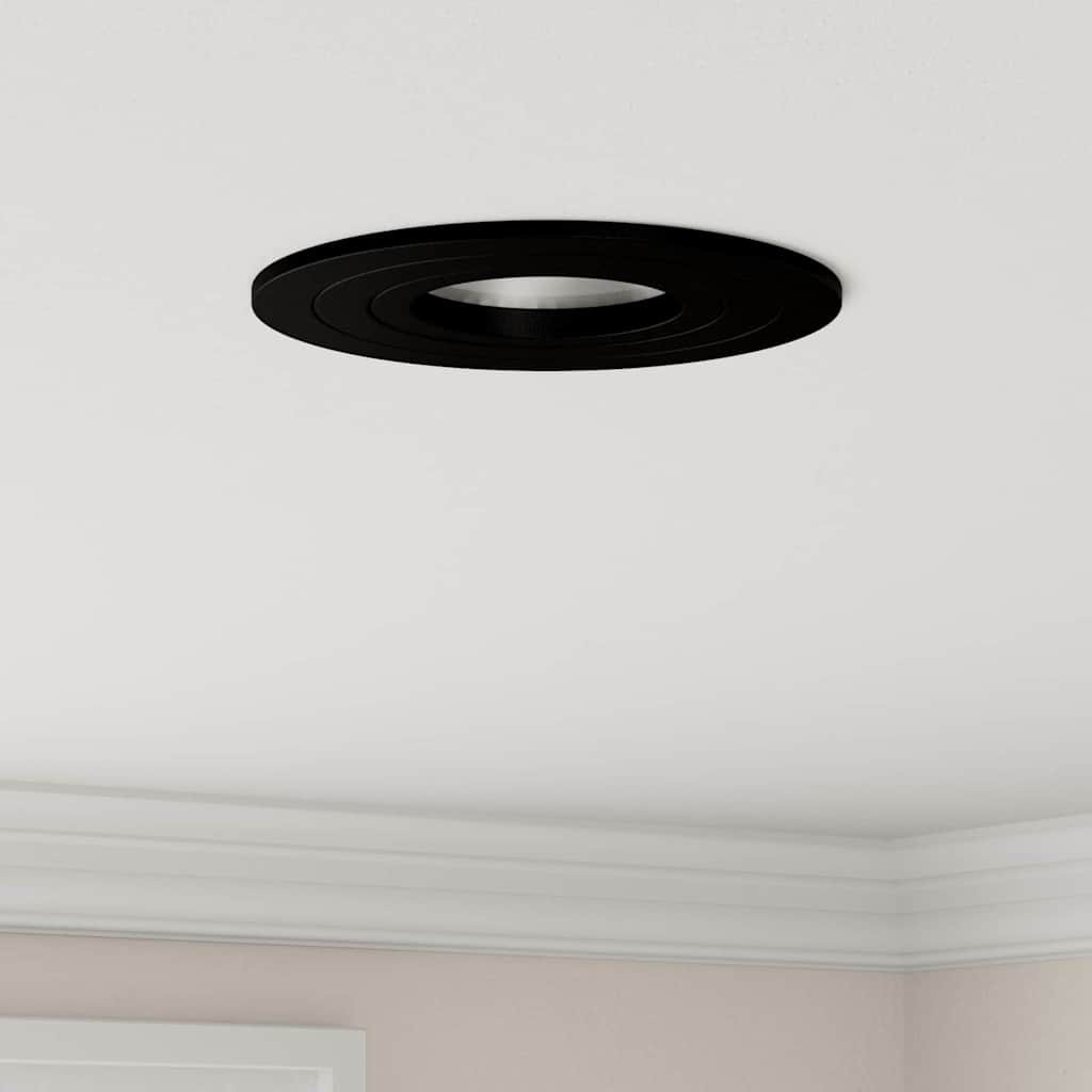 vidaXL Spotlight 6 pcs Schwarz 9 x 9 x 2 cm Aluminium