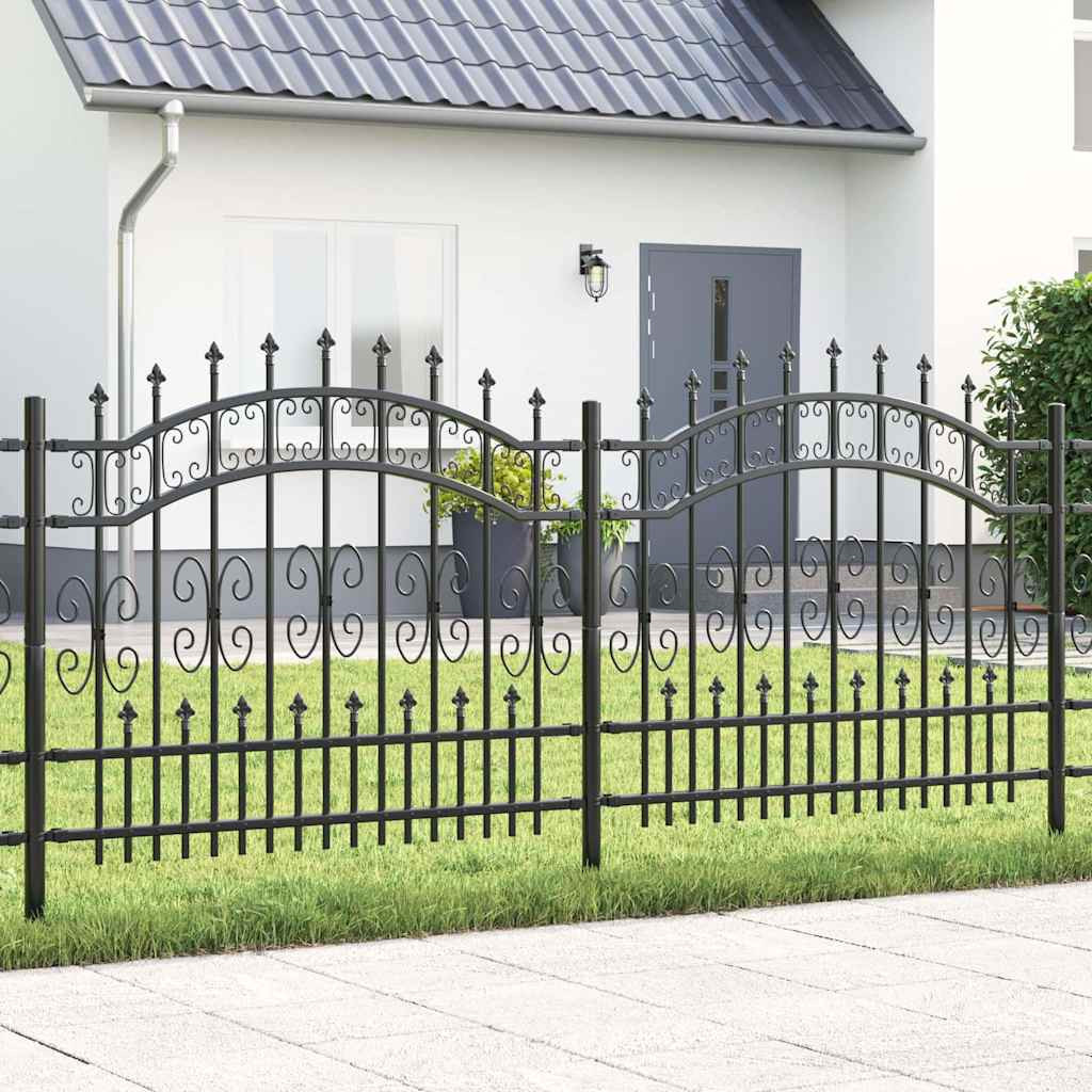 vidaXL Gartenzaun KAMPEN 240 x 140 cm Mesh Pulverbeschichteter Stahl