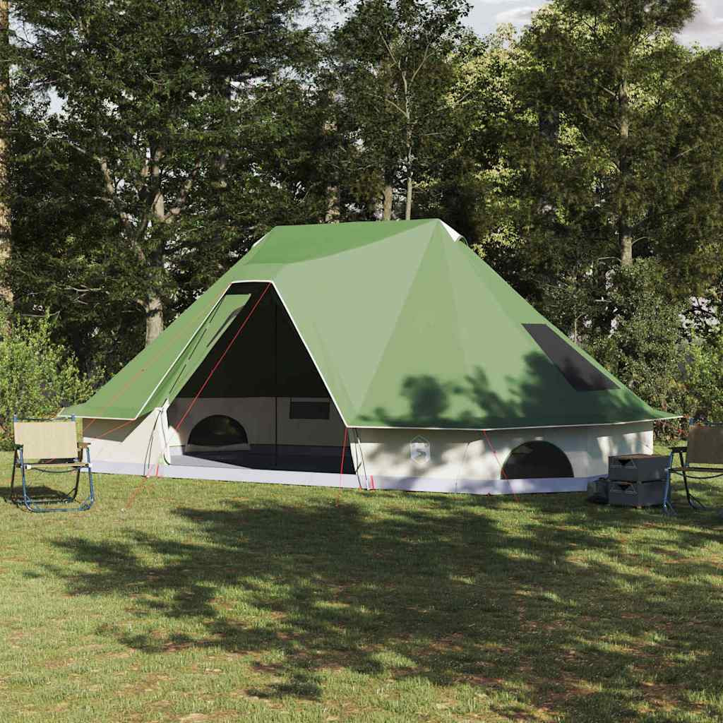 vidaXL Tipi Zelt mit Dach mit Speicher Grün 680 x 430 x 270 cm Taft
