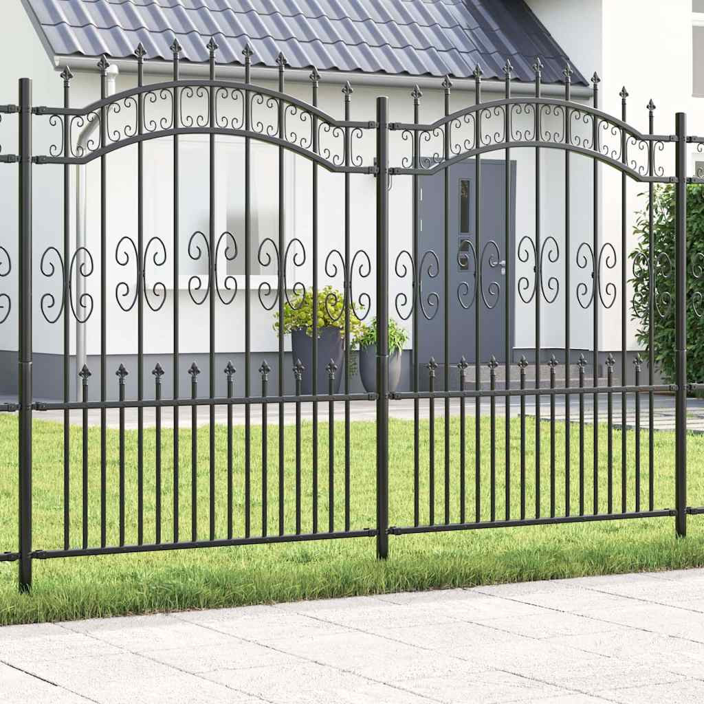 vidaXL Gartenzaun KAMPEN 240 x 202,5 cm Mesh Pulverbeschichteter Stahl