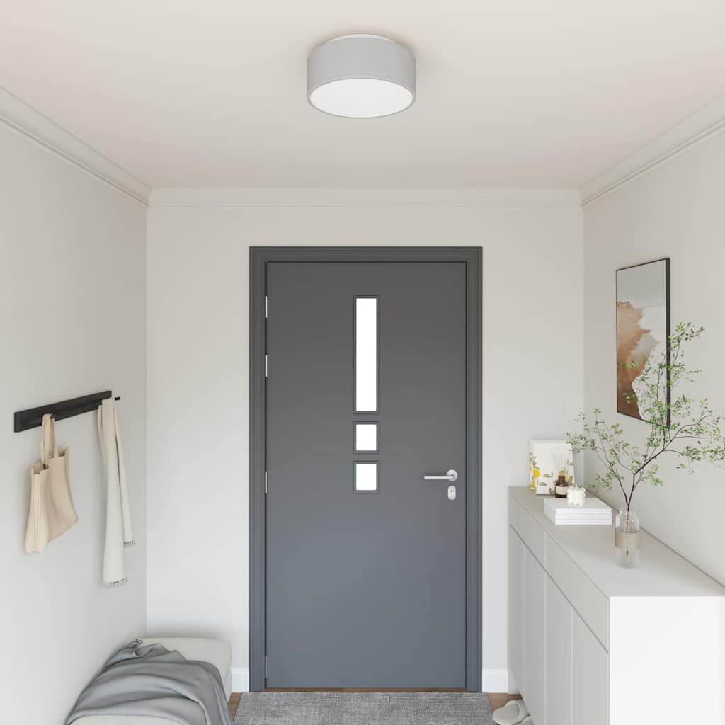 vidaXL Deckenlampe mit Strahlern Grau 30 x 30 x 13,5 cm Stoff