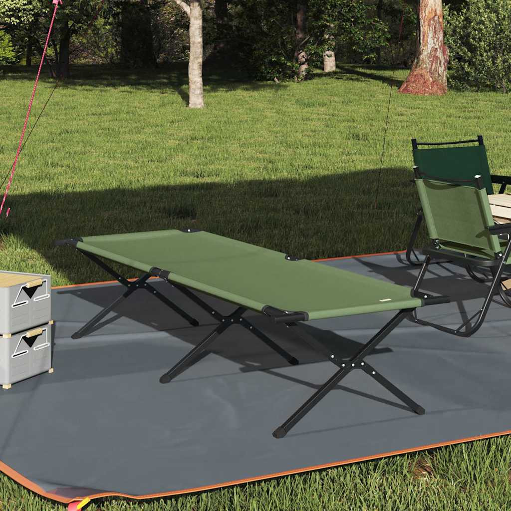 vidaXL Klapp Schlafbett fürs Camping Grün 210 x 80 x 46 cm