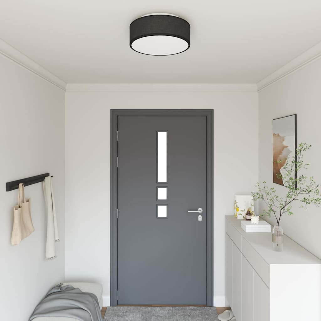 vidaXL Deckenlampe mit Strahlern Schwarz 38 x 38 x 13,5 cm Stoff