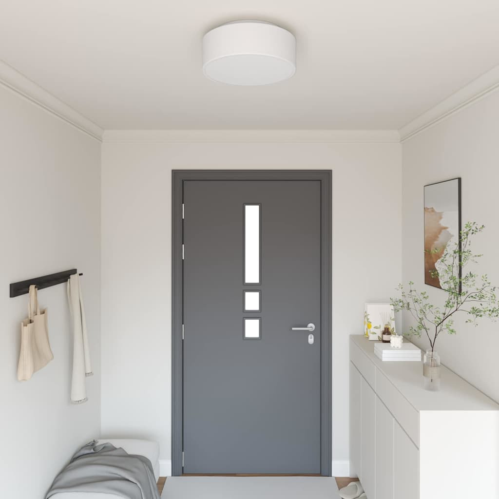 vidaXL Deckenlampe mit Strahlern Weiß 38 x 38 x 13,5 cm Stoff