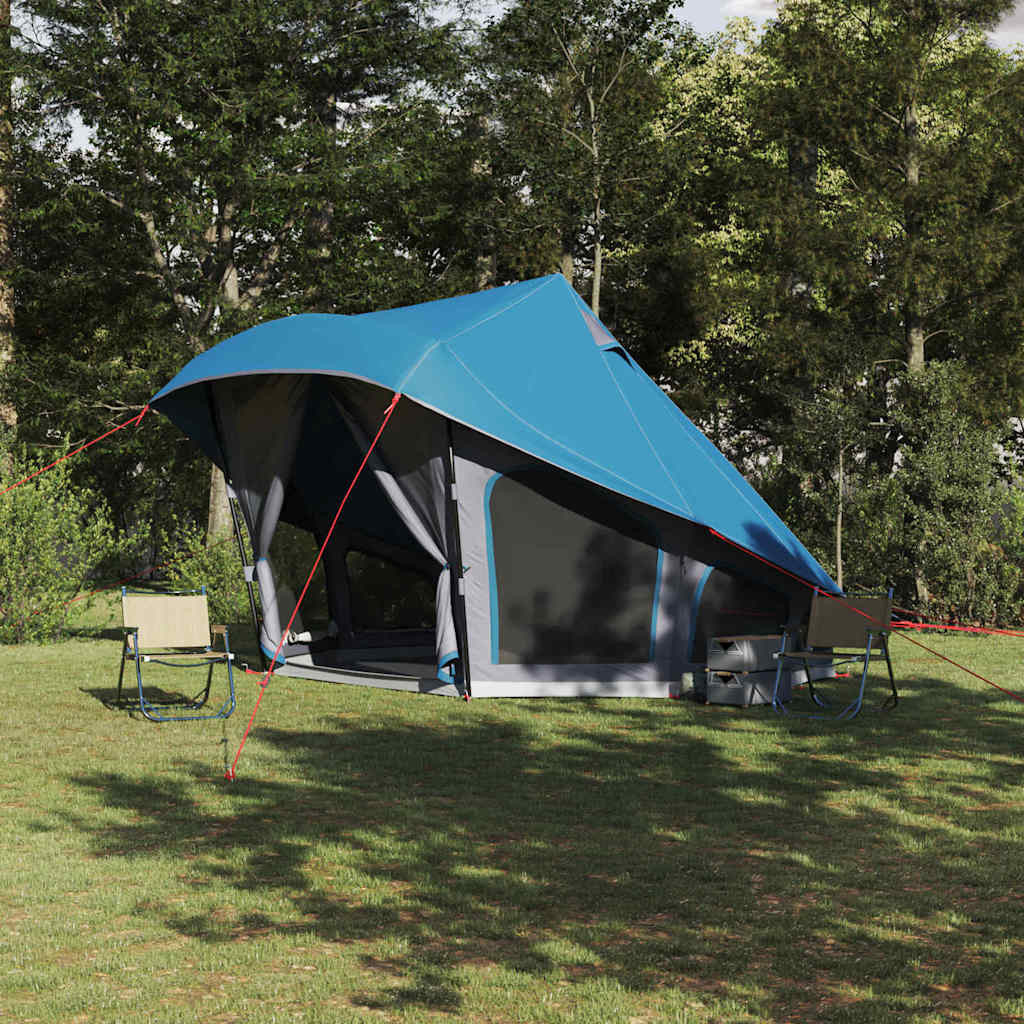 vidaXL Tipi Zelt mit Dach mit Speicher Blau 508 x 470 x 300 cm Taft