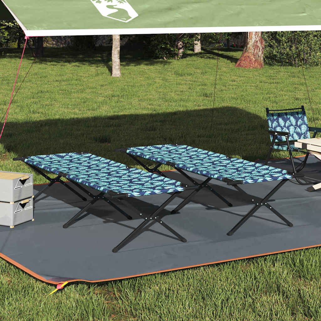 vidaXL Klapp Schlafbett fürs Camping Blatt 2 pcs Wald 210 x 80 x 46 cm
