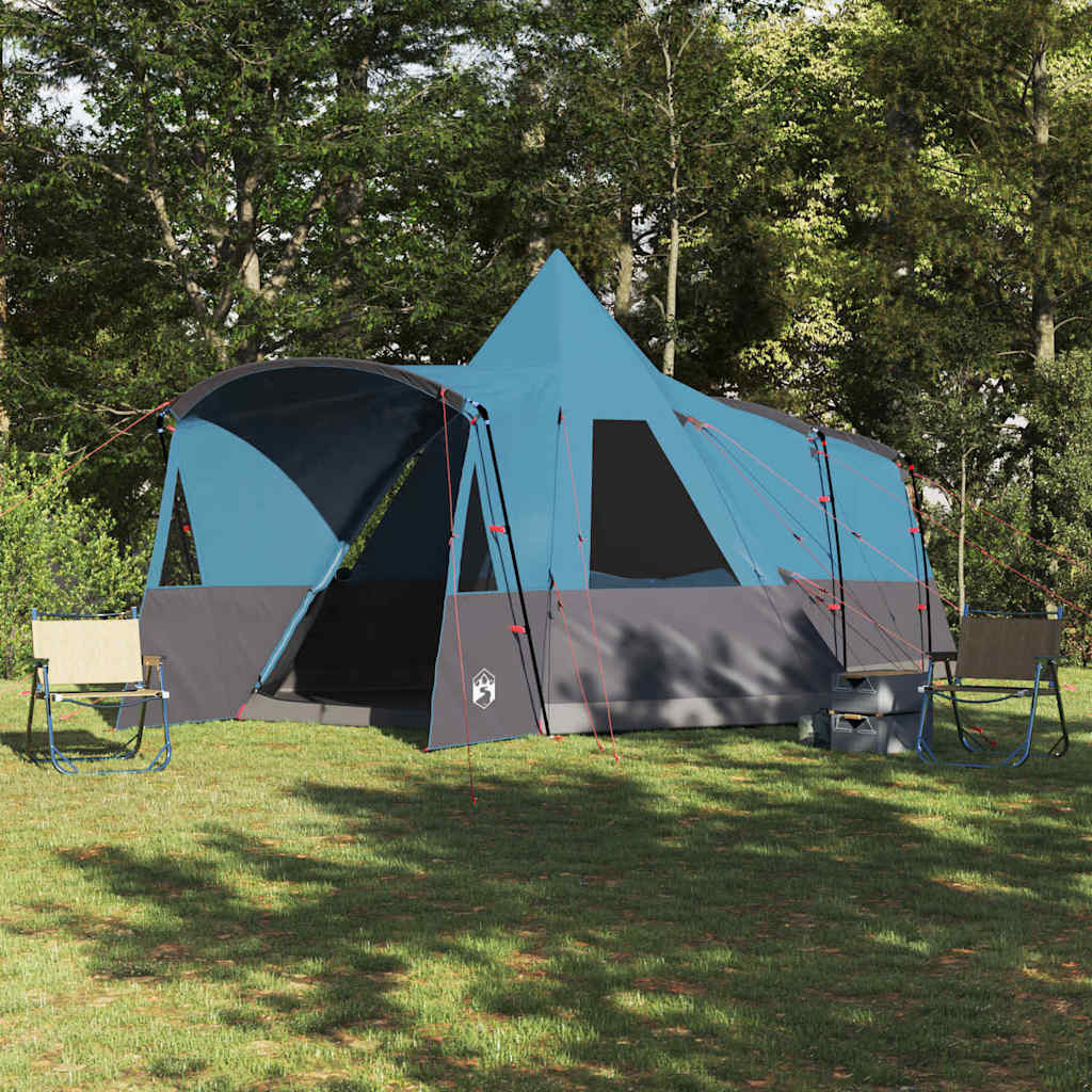 vidaXL Teepee Zelt für 8 Personen mit Dach Blau 720 x 465 x 295 cm