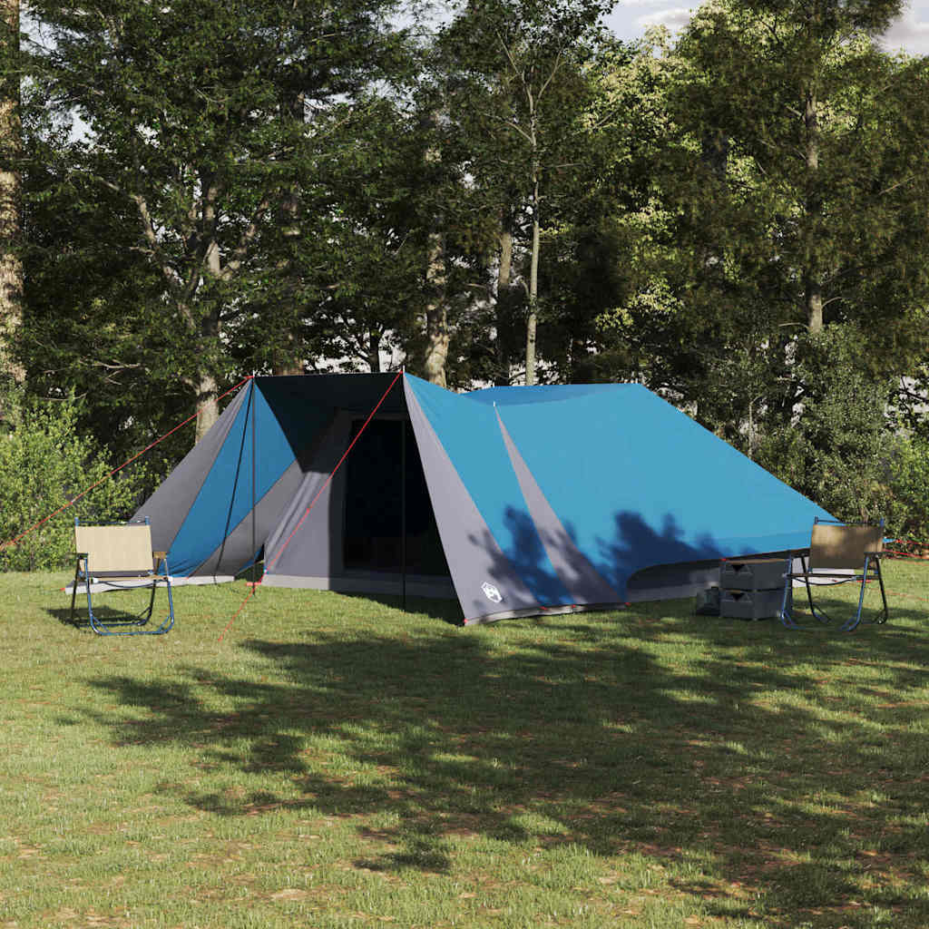 vidaXL Tipi Zelt mit Dach mit Speicher Blau 660 x 456 x 200 cm Taft