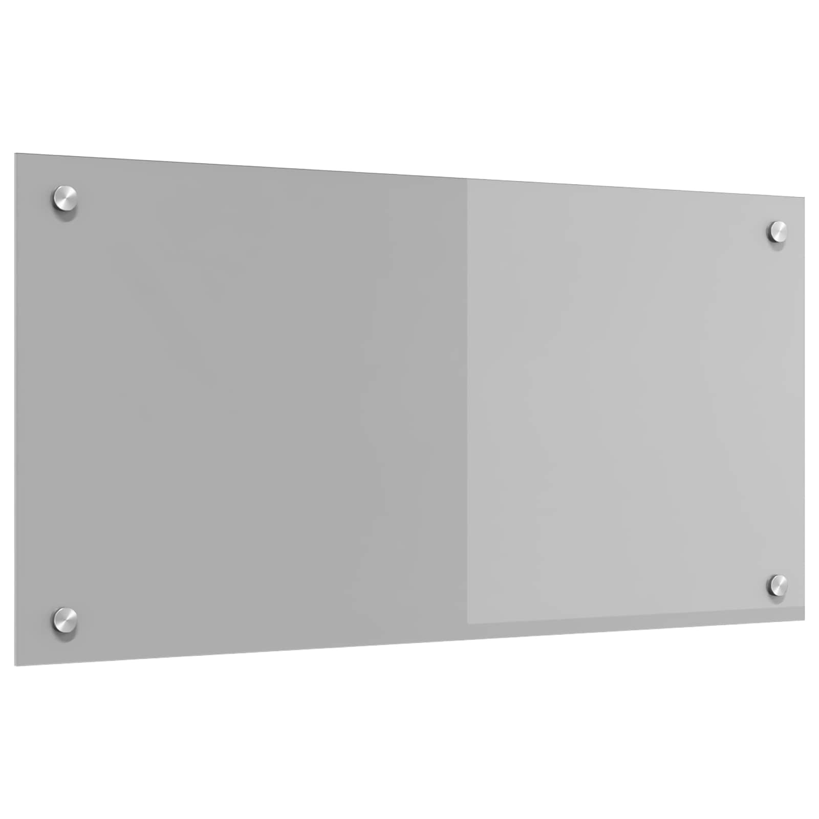 vidaXL Küchenrückwand Hellgrau 80 x 40 cm Gehärtetes Glas