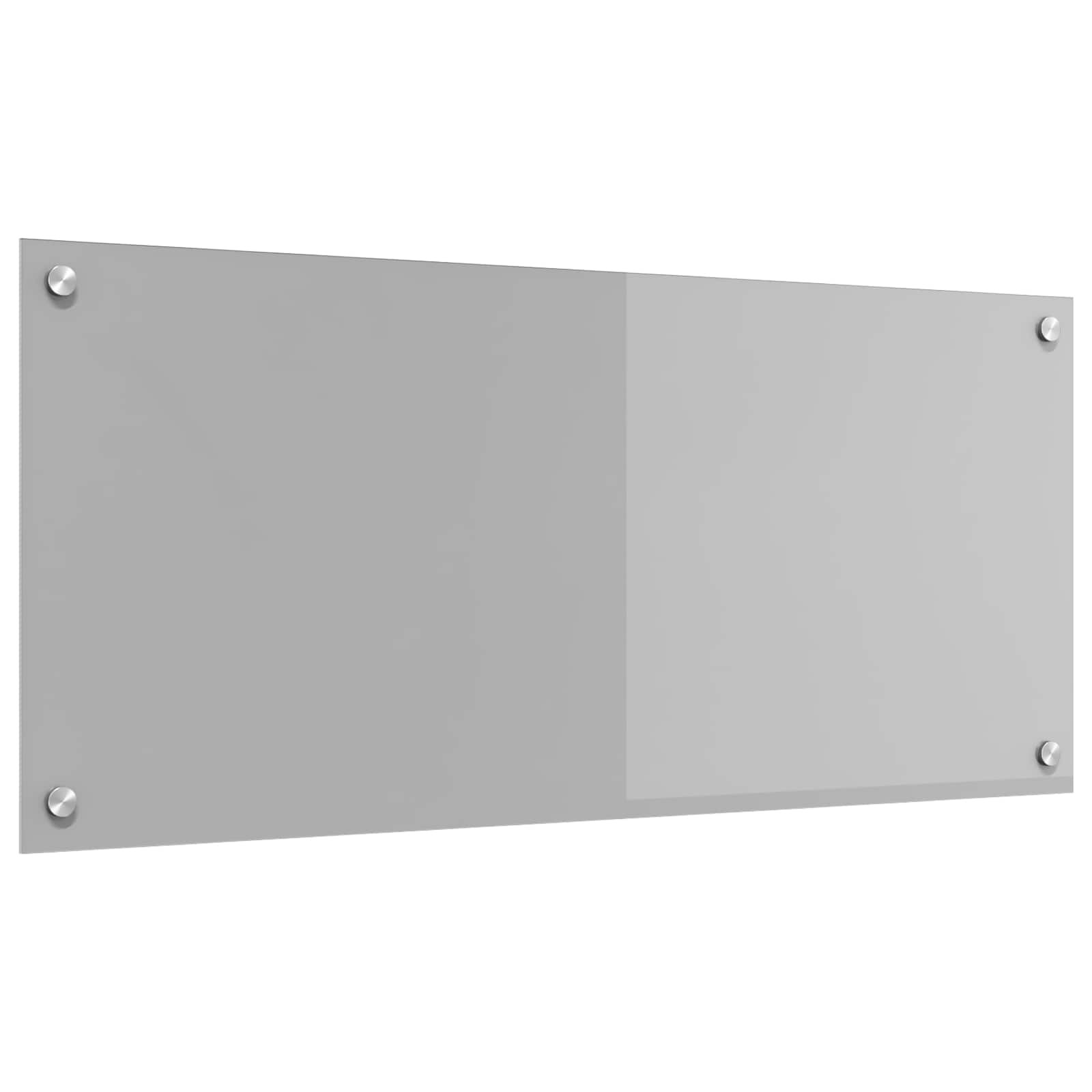vidaXL Küchenrückwand Hellgrau 90 x 40 cm Gehärtetes Glas