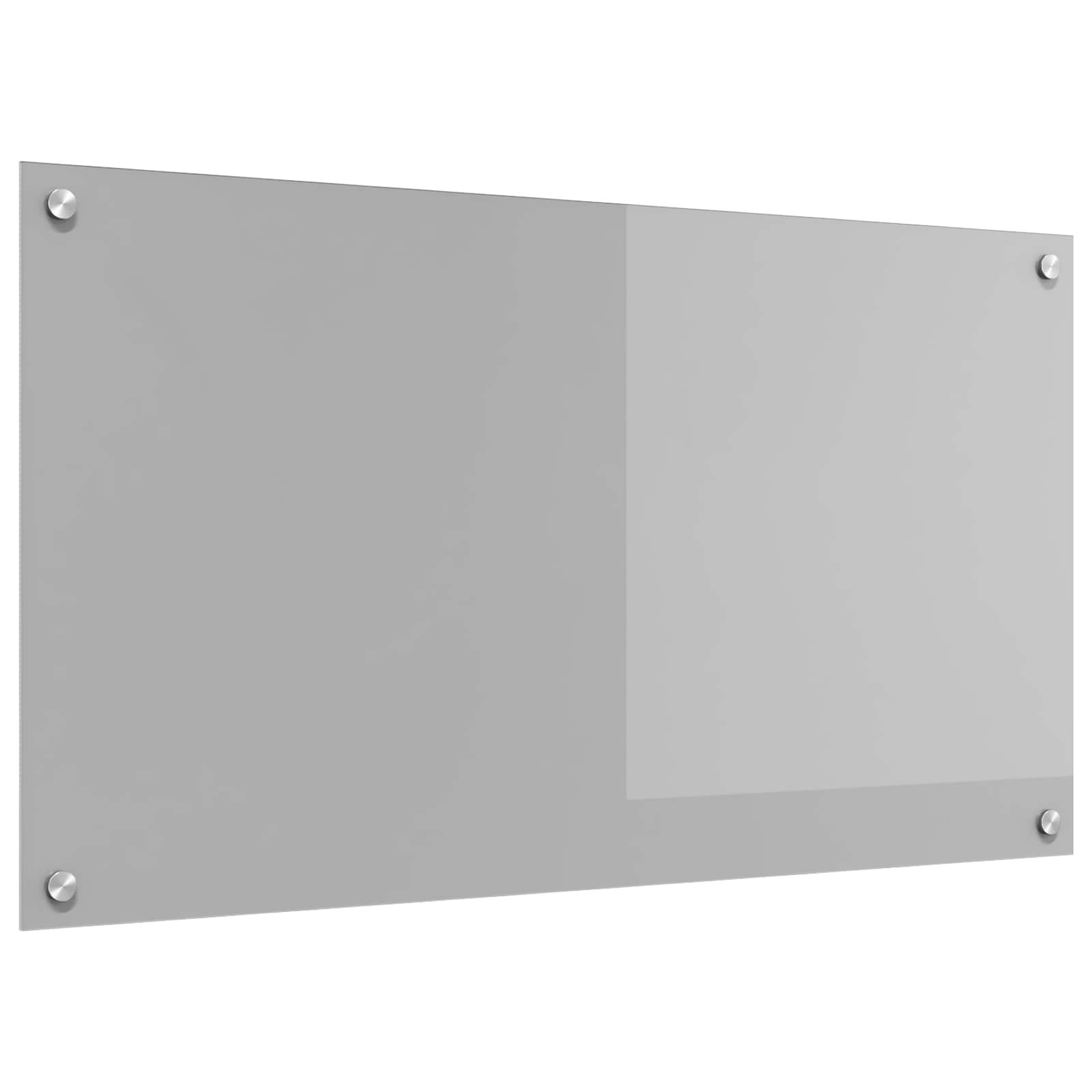 vidaXL Küchenrückwand Hellgrau 90 x 50 cm Gehärtetes Glas