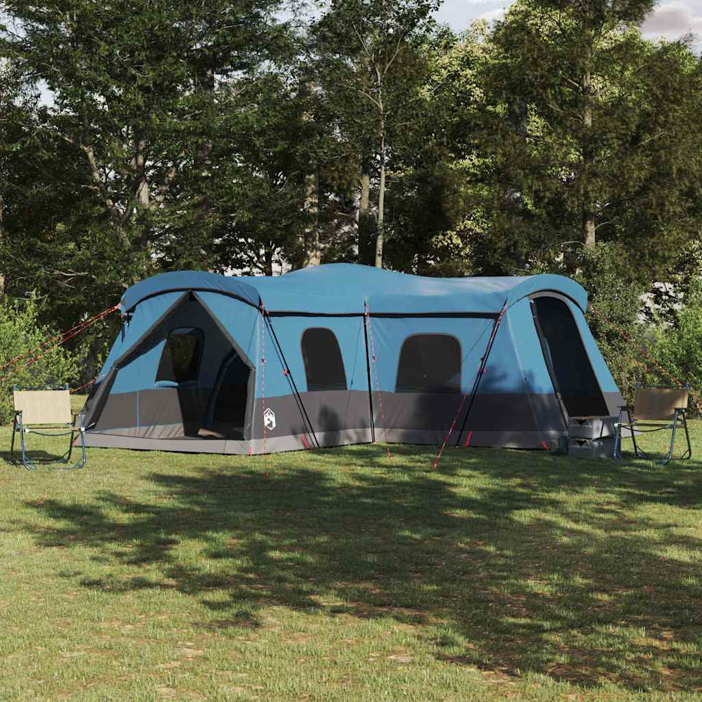vidaXL Zelt für 16 Personen mit Dach Blau 680 x 510 x 210 cm