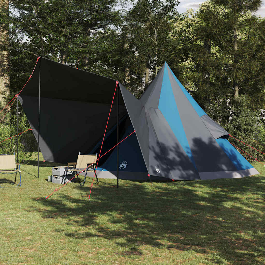 vidaXL Tipi Zelt mit Dach mit Speicher Blau 510 x 690 x 330 cm Taft