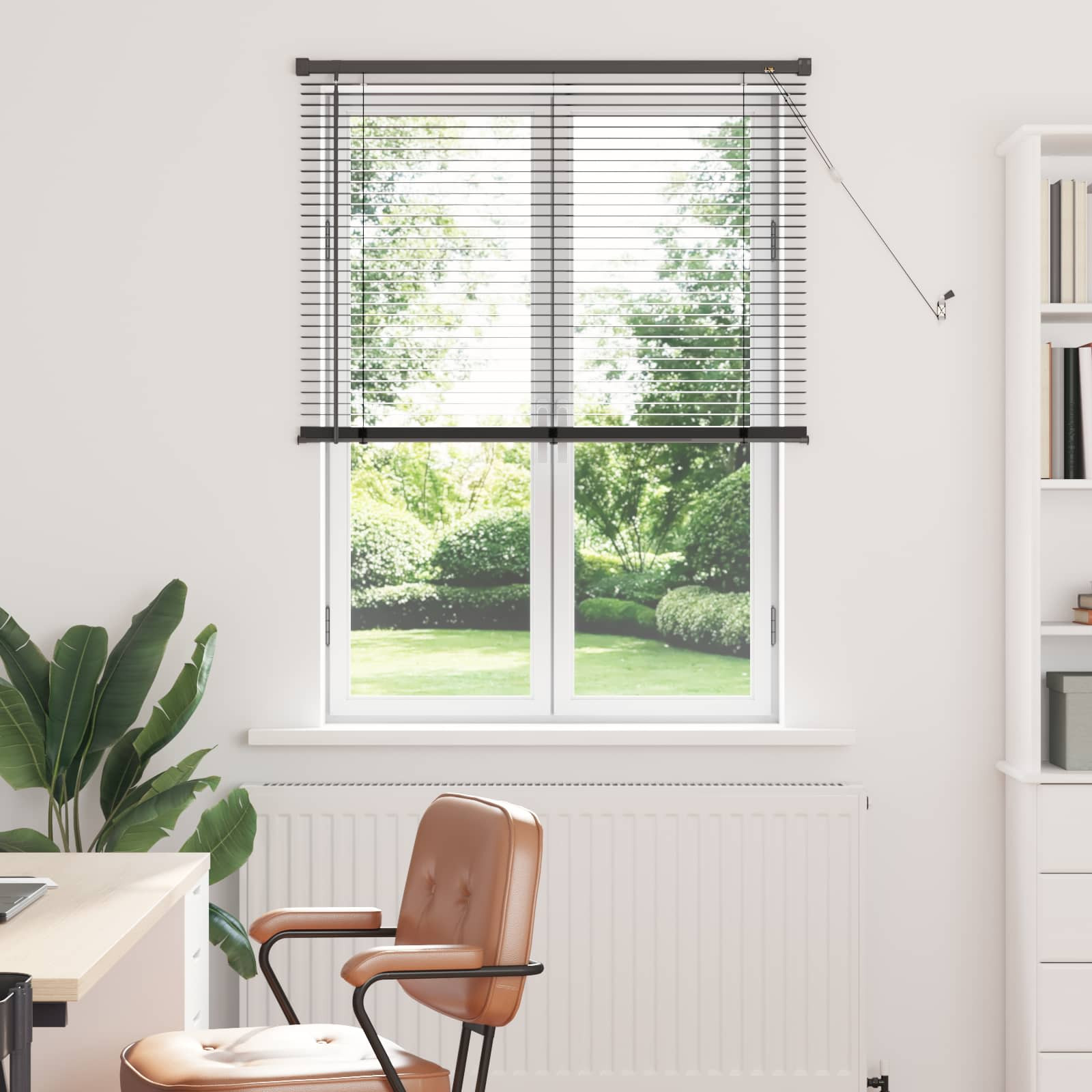 vidaXL Jalousie Silber Grau 150 x 70 cm 25 mm PVC