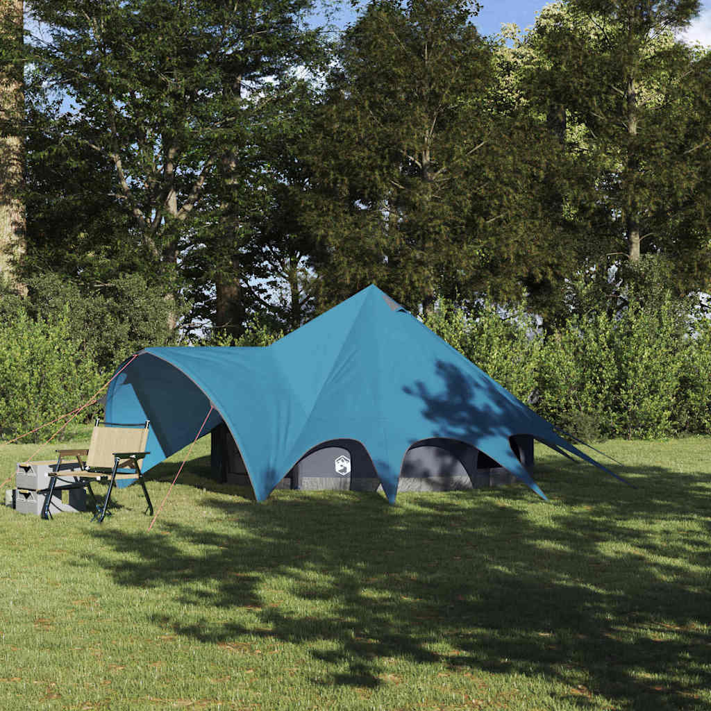 vidaXL Teepee Zelt für 3 Personen Blau und Grau 312 x 312 x 197 cm